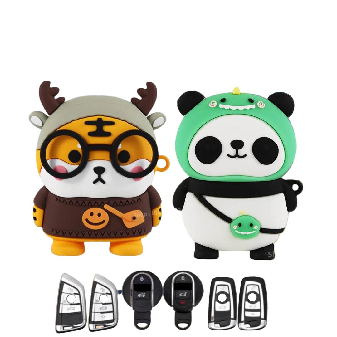 BMW Tiger & Panda Key Case Cover - A-Tiger