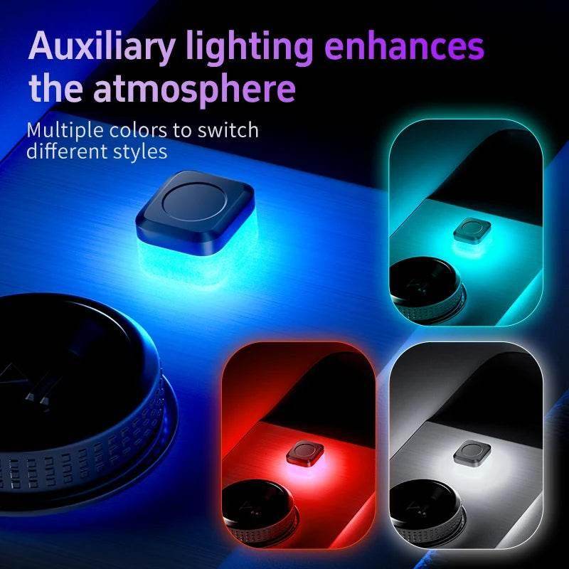 USB LED Car Interior Night Ambient Lights - Red