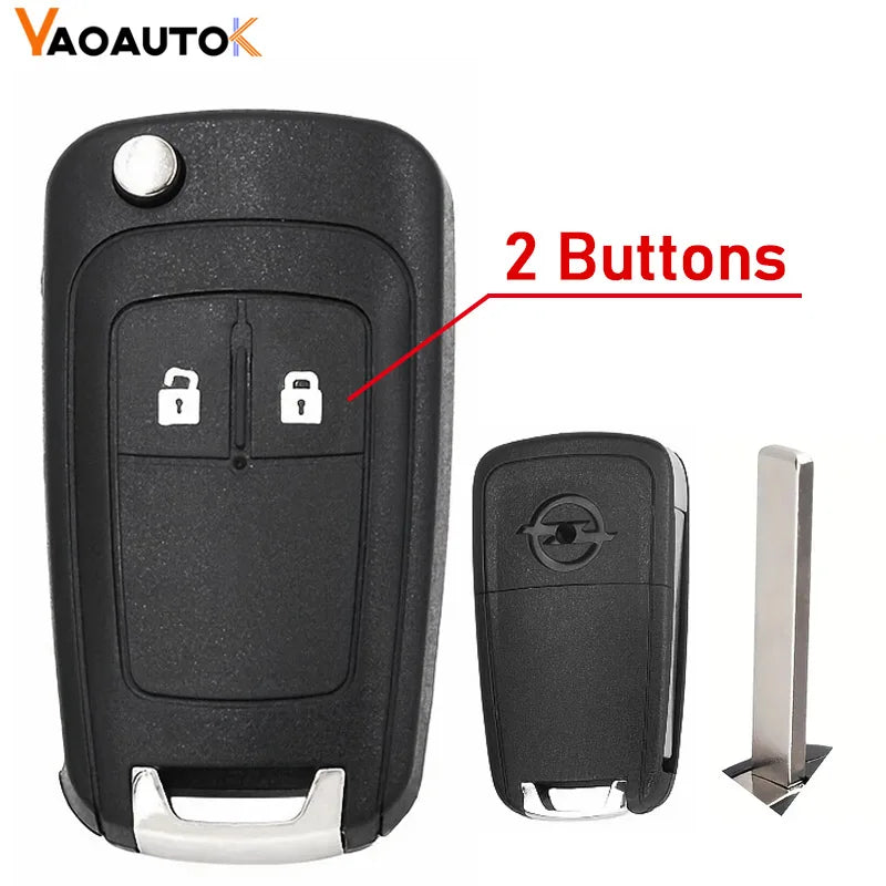 Opel & Vauxhall Remote Key Shell — Corsa, Astra, Zafira, HU100 - 2 Buttons