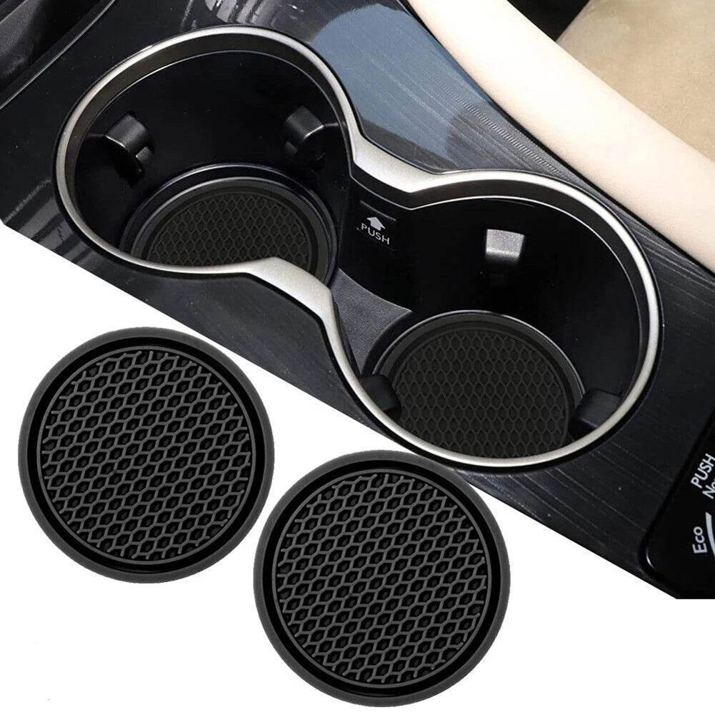 2pcs Universal Anti-Slip Car Cup Holder Insert Coasters -