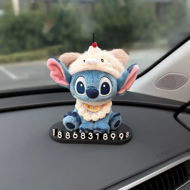 Disney Stitch Temporary Parking Number Plate Car Phone Holder