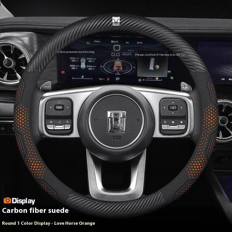 GWM TANK Carbon Fiber Steering Wheel Cover - O Carbon Orange
