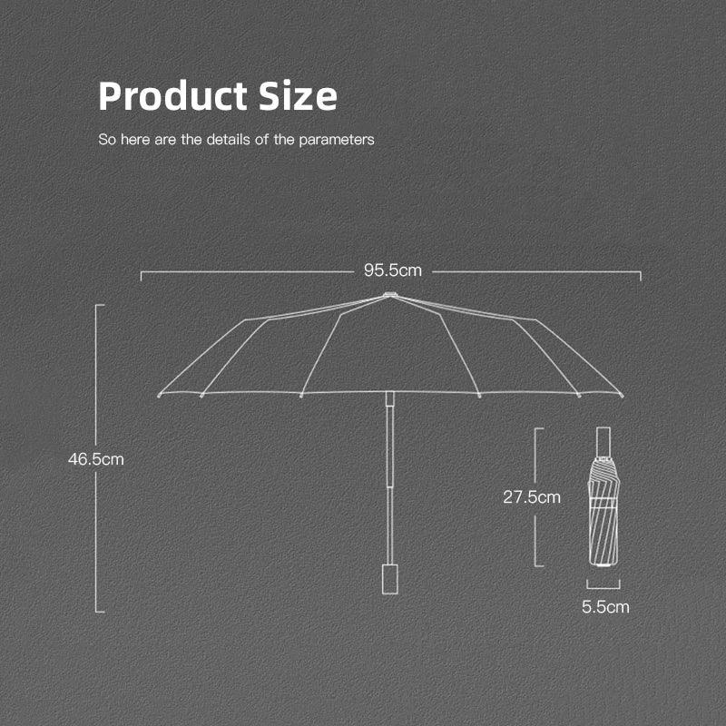Volvo Automatic Car Umbrella | UV & Rain Protection Sunshade -