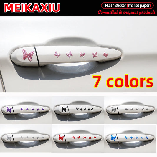 Bling Butterfly Car Door Handle Stickers