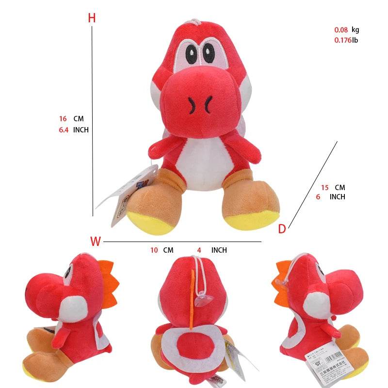 Super Mario Plush Toys – Mario, Luigi, Yoshi, Peach & More - Yoshi Red