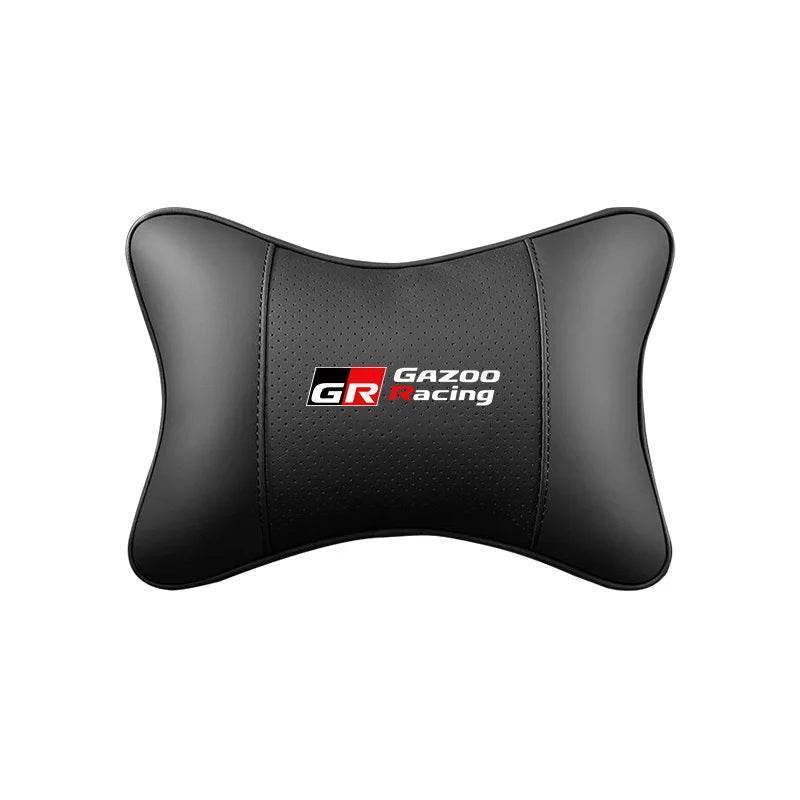 Toyota Crown Leather Car Neck Pillow - TZ-Black 1