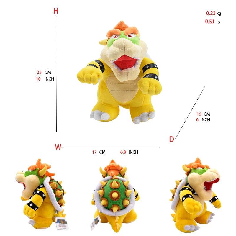 Super Mario Plush Toys – Mario, Luigi, Yoshi, Peach & More - bowser