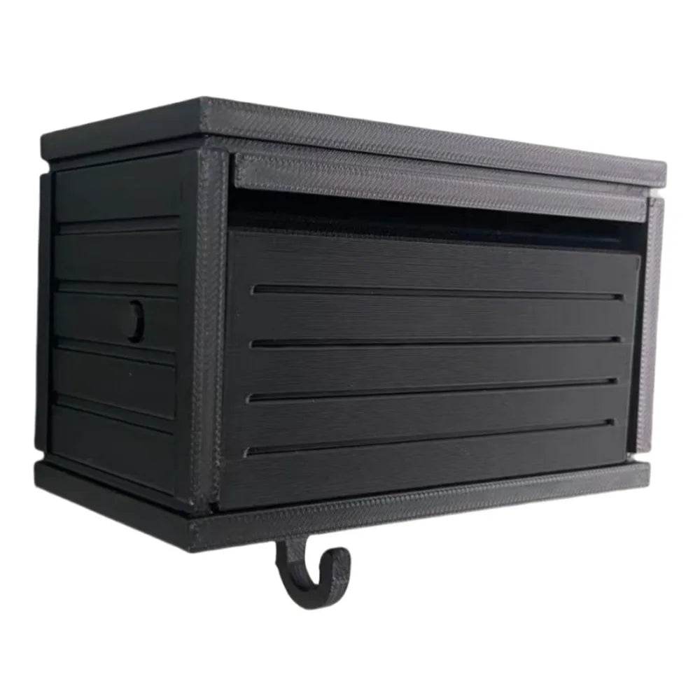 Car Garage Key Holder – Wall Mount Key Rack with Door - Black