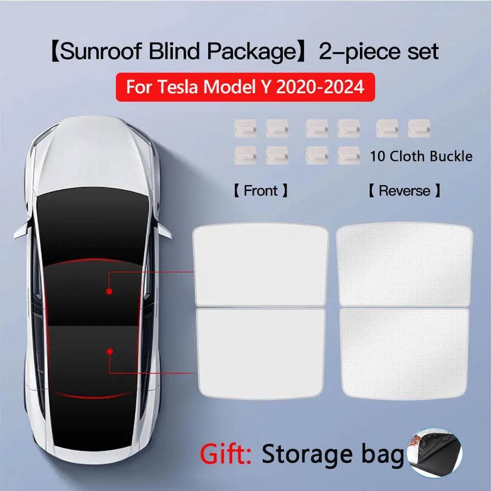 Tesla Model 3/Y Sunroof Sunshade (2020–2025) - Windshield M3 MY
