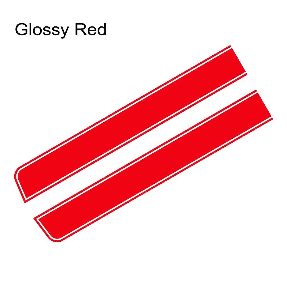 Sports Racing Hood Stripe Sticker - Glossy Red