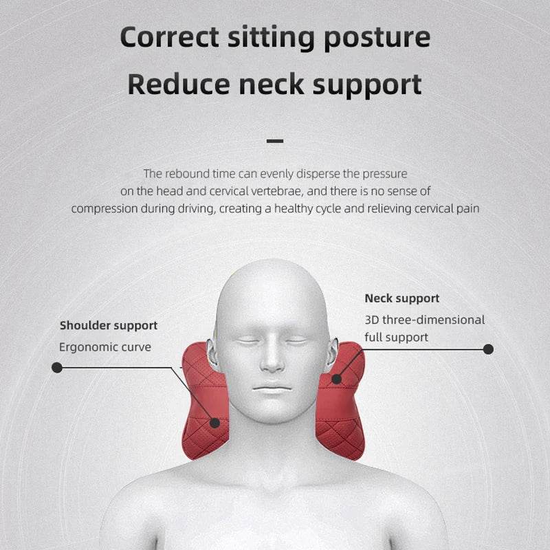 Audi Headrest & Lumbar Pillow - Headrest-Black