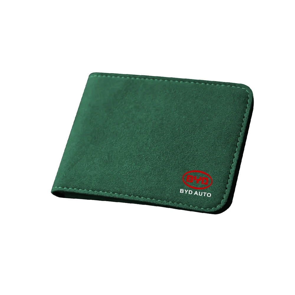 Suede-Style Driver Licence and Card Holder for BYD Models - green For BYD