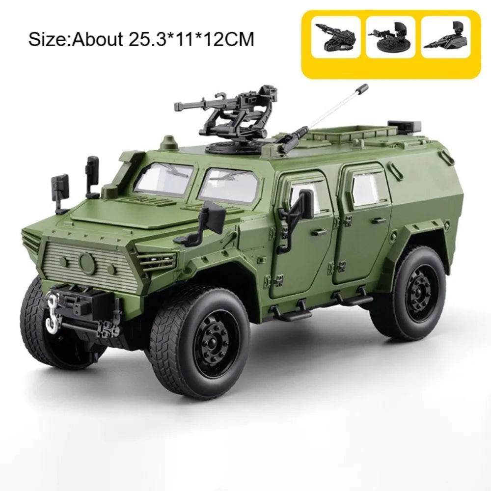 Armored Car – Diecast Military Model with Sound & Light - Green