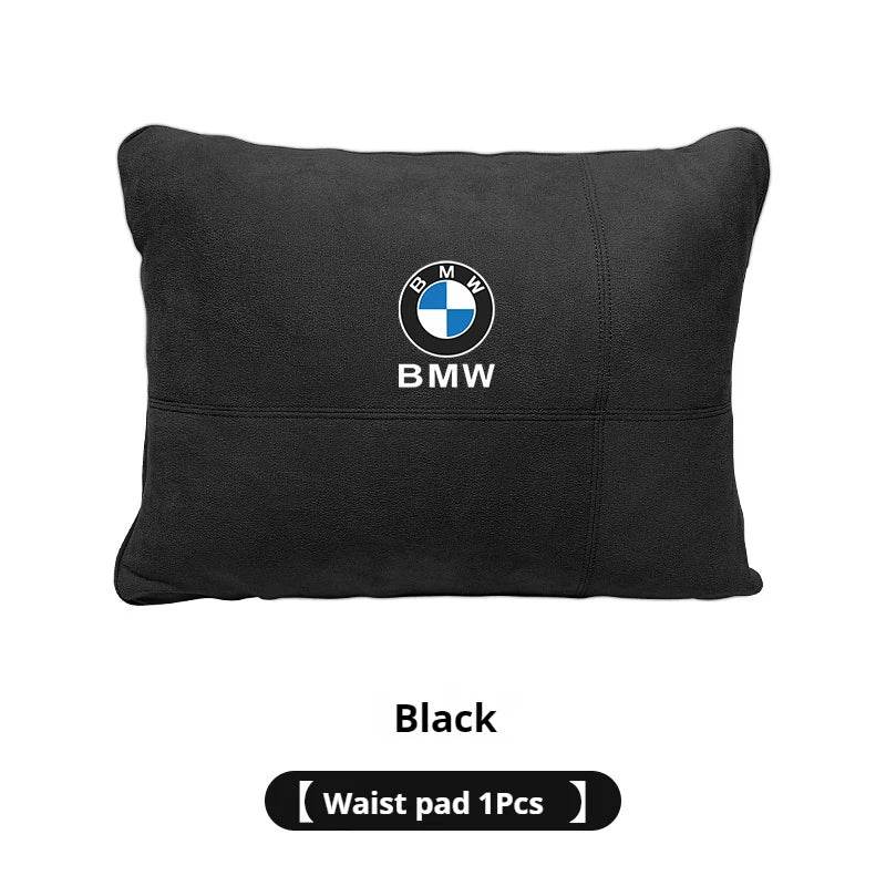 BMW Suede Neck Pillow & Lumbar Cushion - Black Lumbar Cushion