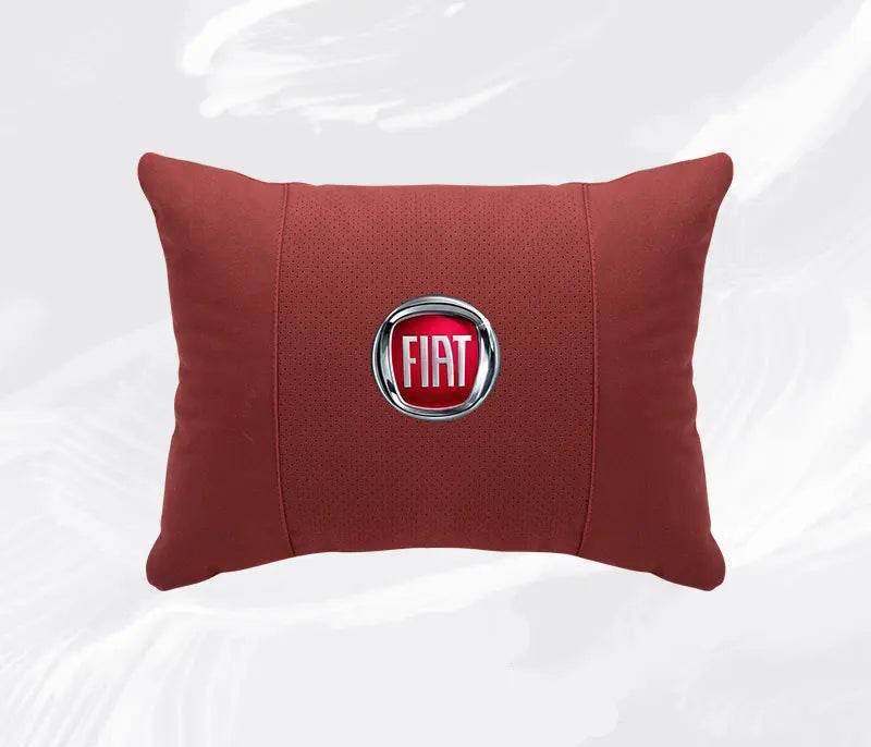 Suede Car Neck Pillow for FIAT 500, Ducato, Panda, Abarth & More – Ergonomic Headrest - headrest 1pc brown