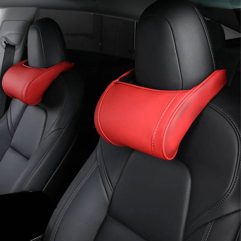 Tesla Model 3/Y Neck & Headrest Pillow - Beige color