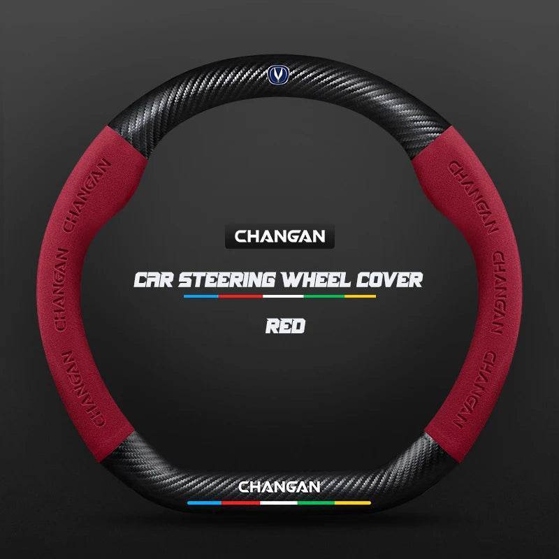 Changan Leather Steering Wheel Cover - Red