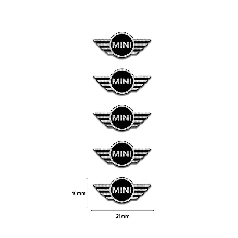 MINI Cooper Aluminum Car Decorative Stickers 5/10Pcs R56 F56 JCW - 5pcs