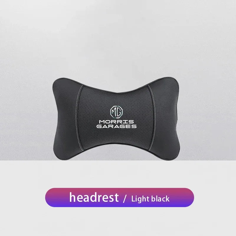 MG Car Seat Headrest & Neck Pillow - Black