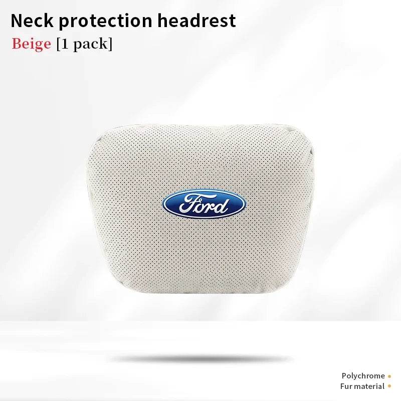 Ford Ventilated Neck Pillow & Lumbar Cushion - Headrest Beige