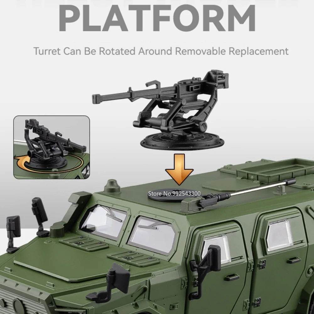 Armored Car – Diecast Military Model with Sound & Light - Green