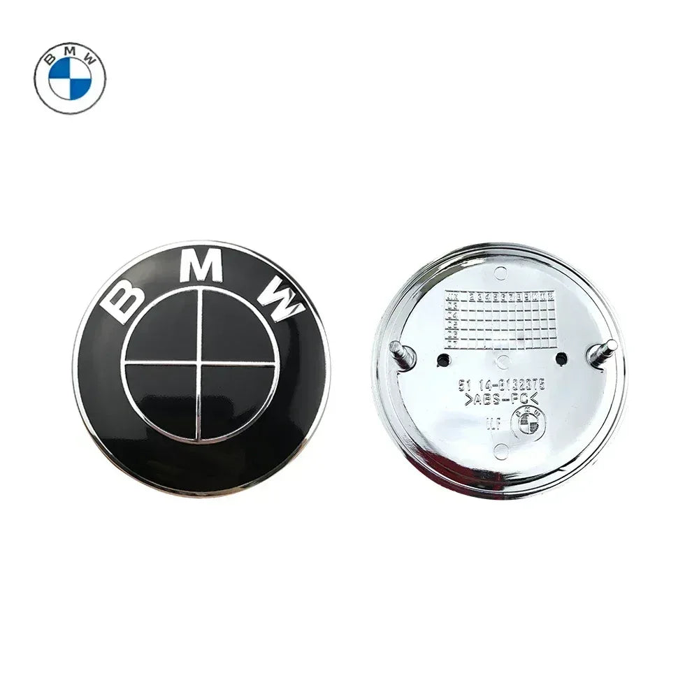 BMW Car Emblem Badge Hood & Trunk Logo 82mm / 74mm - Black / 1pc 74mm