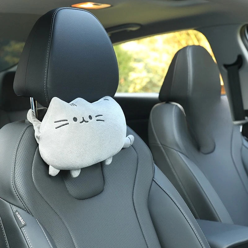 Cute Cat Car Headrest Pillow