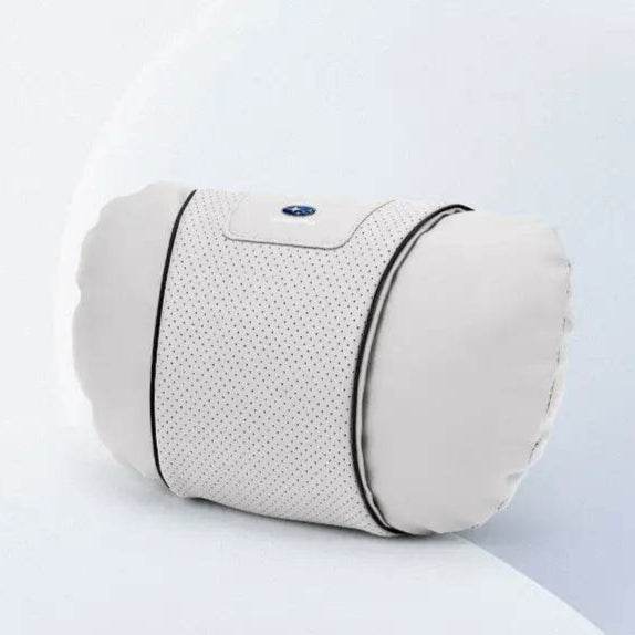 Subaru Leather Car Neck Pillow & Lumbar Support - headrest white