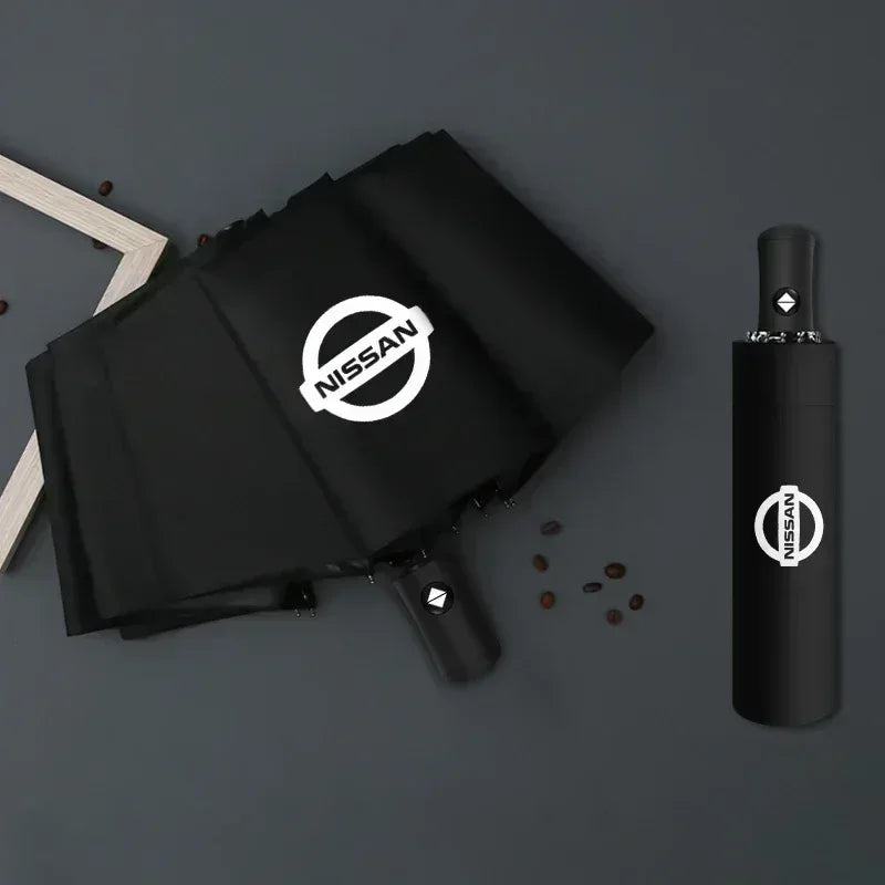 Nissan Automatic Foldable Car Umbrella | Portable Sun & Rain Cover -