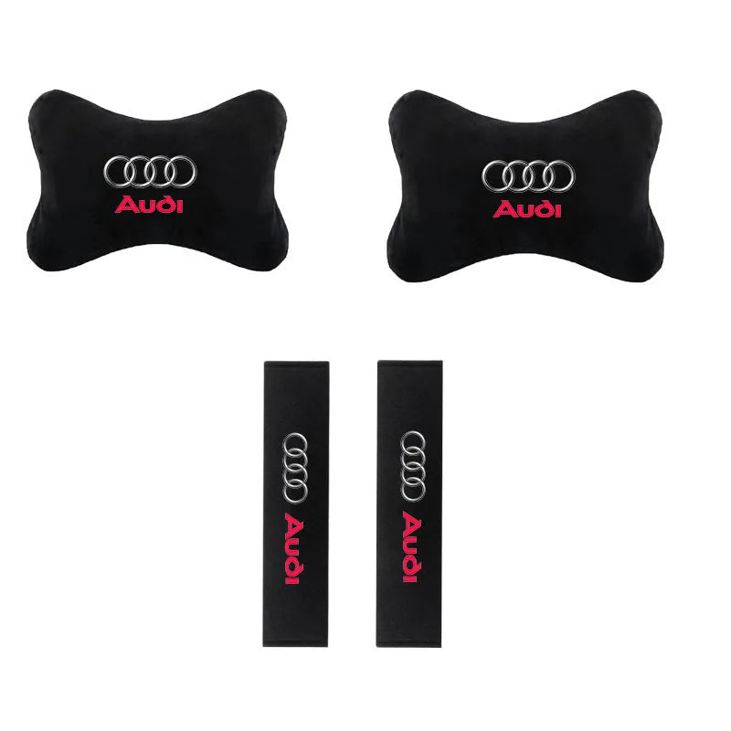 Audi Neck Pillow and Seat Belt Pad