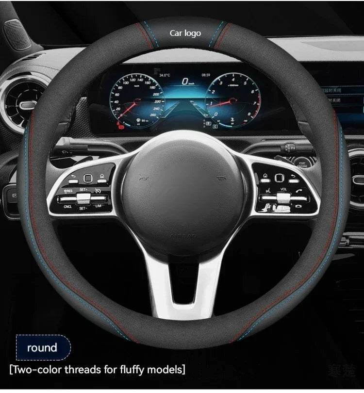 Changan Leather Steering Wheel Cover - D Style 2 black
