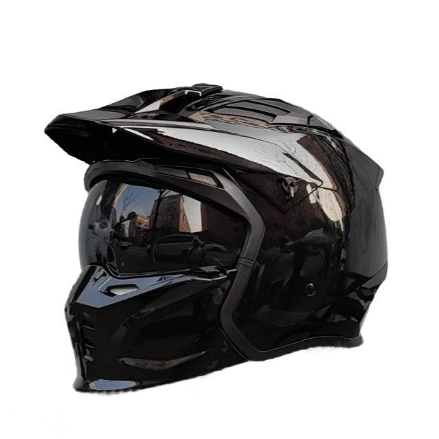 ORZ Vintage Warrior Motorcycle Helmet – Full & Half Helmet for Cruising & Motocross - 1