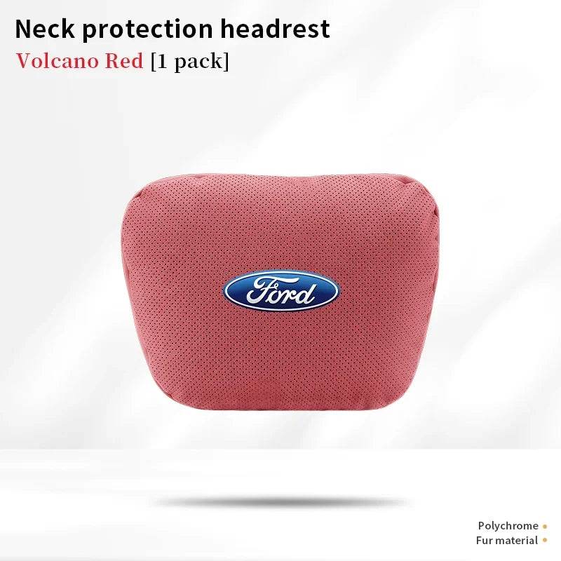 Ford Ventilated Neck Pillow & Lumbar Cushion - Headrest Red