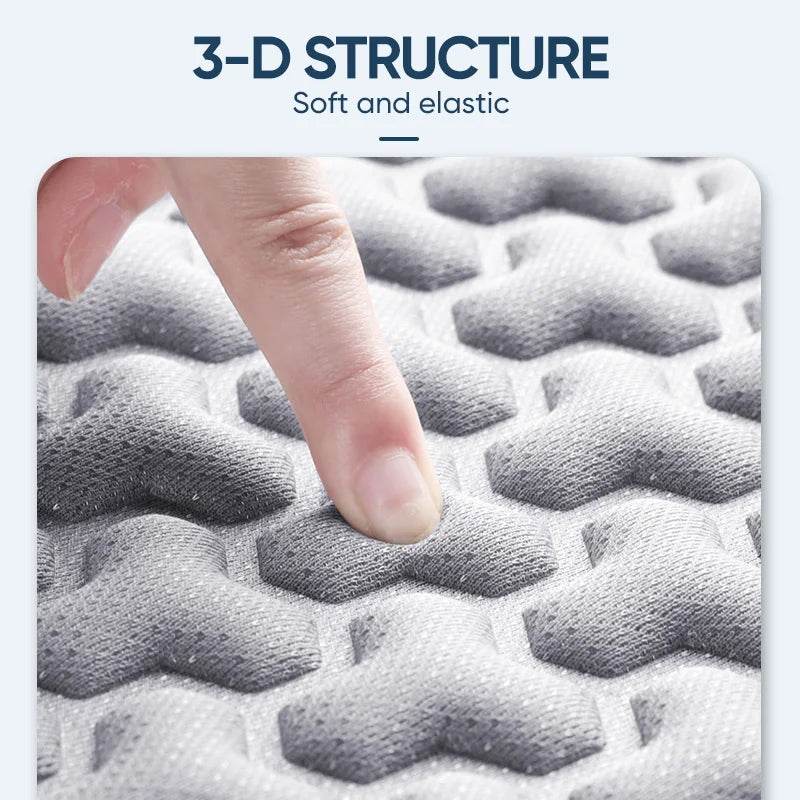 Summer Ice Silk Car Seat 3D Cushion - Brown