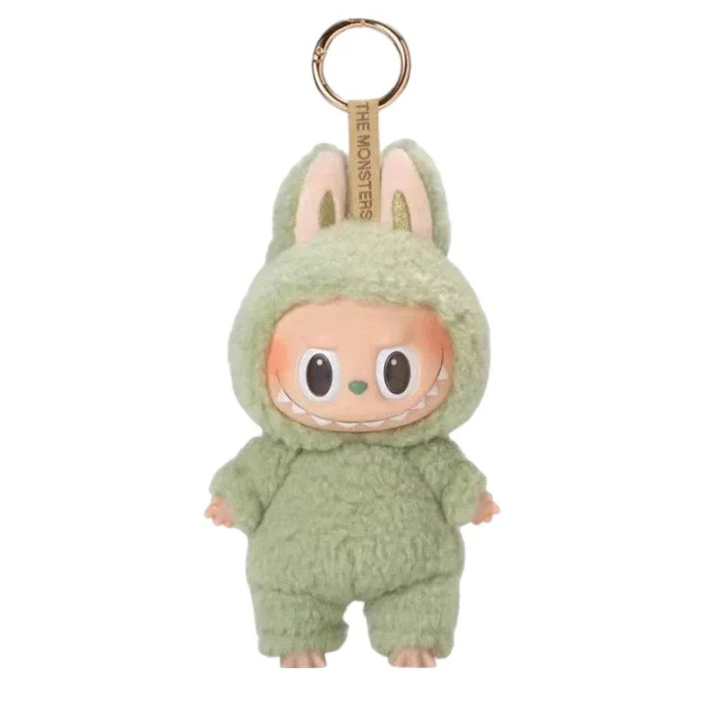 Labubu Plush Keychain – Kawaii Monster Backpack Pendant - Brown