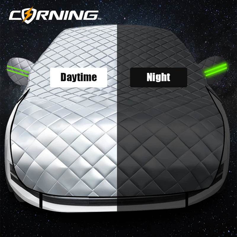 Car Hail Protector Half Cover - 3 Layers Sedan