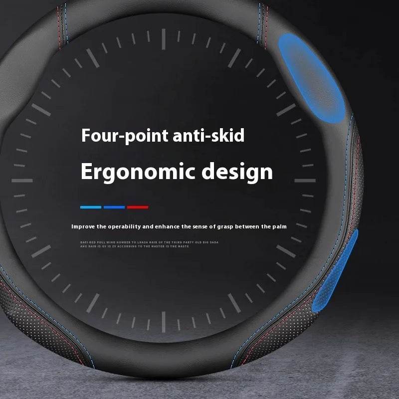 Mercedes Suede Leather Steering Wheel Cover - O Suede Black