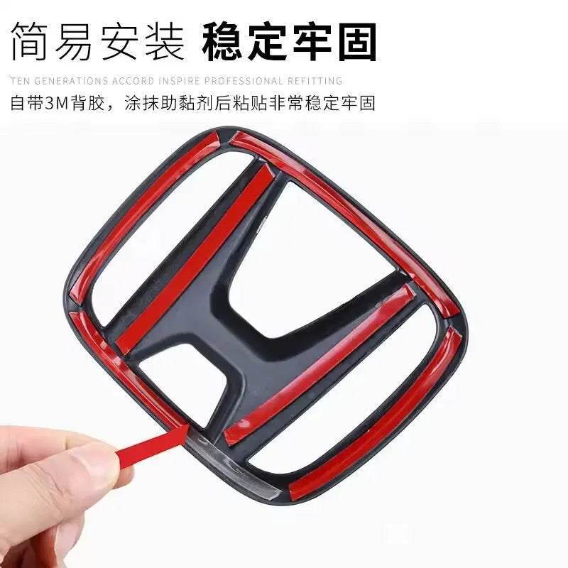 Honda 3D ABS Steering Wheel Emblem Sticker – Civic, HR-V, XR-V, UR-V, Freed, Stepwgn - Black