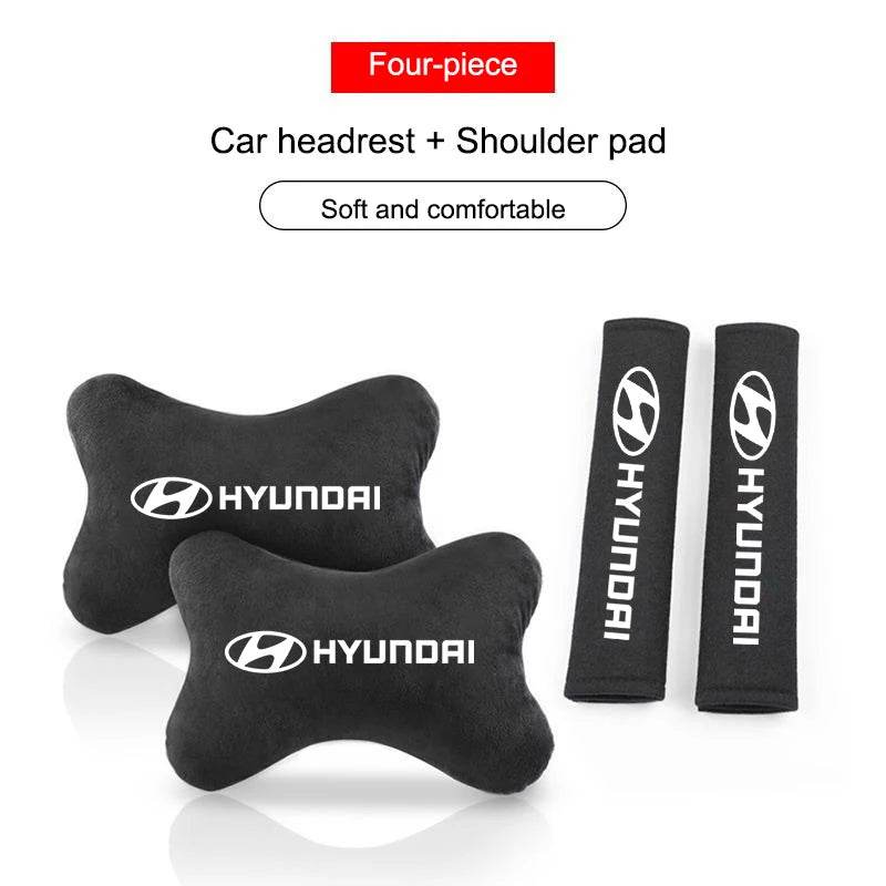 Hyundai Neck Pillow and Seat Belt Pad - Neck Pillow + Seat Belt Pad