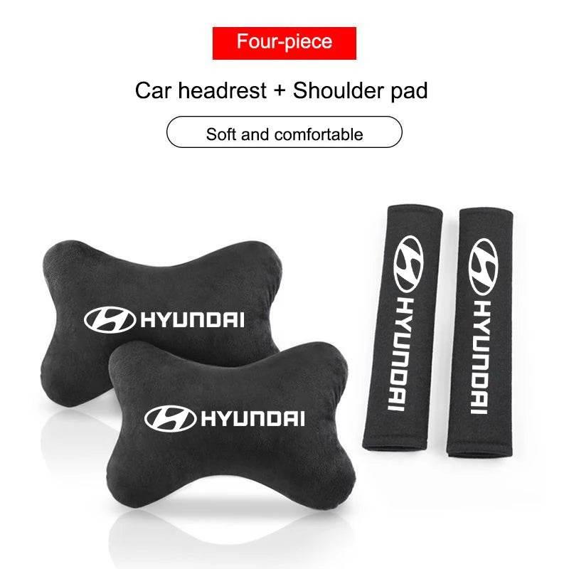Hyundai Neck Pillow and Seat Belt Pad - Neck Pillow + Seat Belt Pad