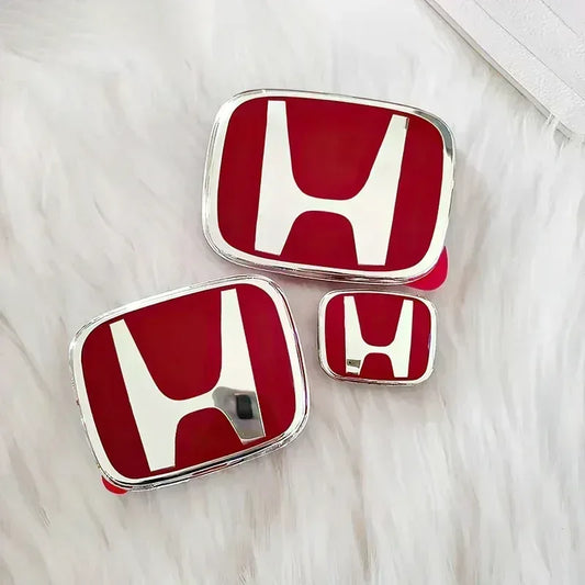 Honda Logo Badge Modification Sticker for Civic, Accord & CR-V - Black Steering wheel / 8th Accord 2008-2012