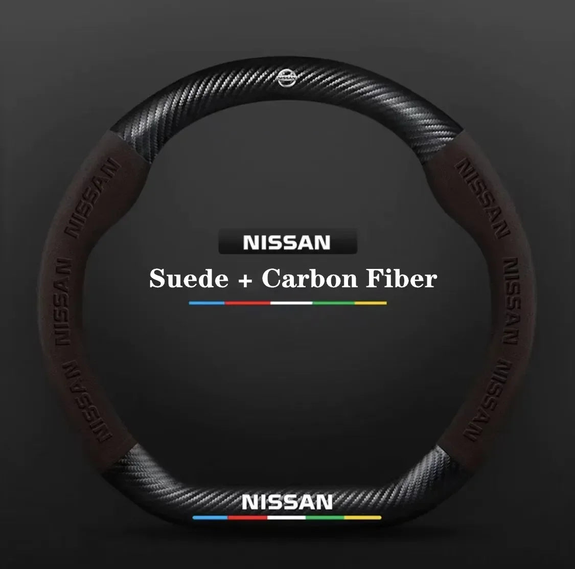 Nissan Carbon Fiber Suede Steering Wheel Cover