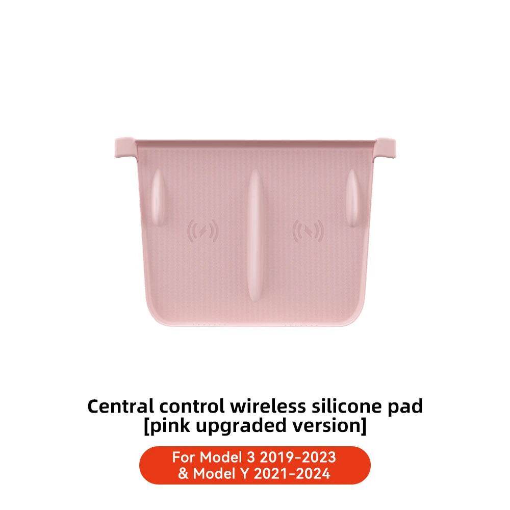 Wireless Charging Pad – Fits Tesla Model 3/Y (2021–2025 Highland/Juniper) - Pink