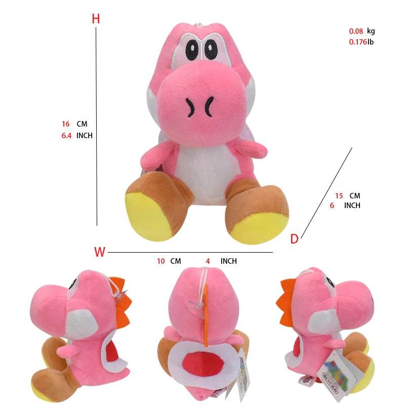 Super Mario Plush Toys – Mario, Luigi, Yoshi, Peach & More - Yoshi Pink