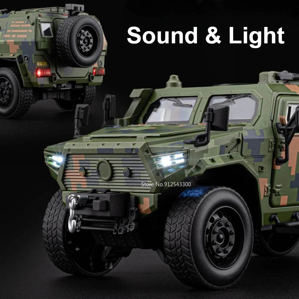 Armored Car – Diecast Military Model with Sound & Light - Green