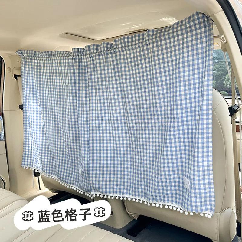 Universal Car Privacy Curtains Rear Seat Divider Blackout Sun Shades