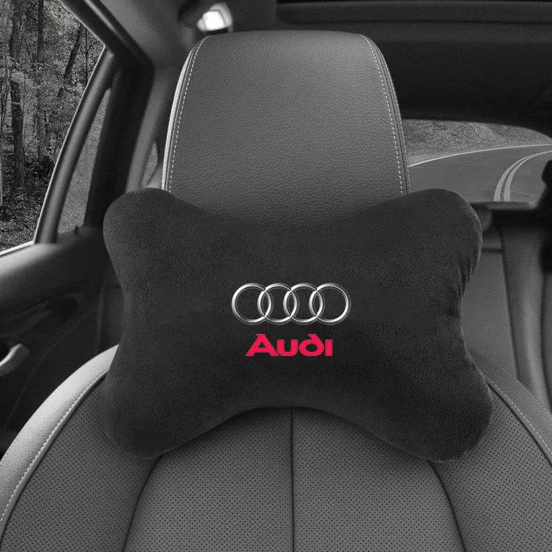 Audi Neck Pillow and Seat Belt Pad - Black