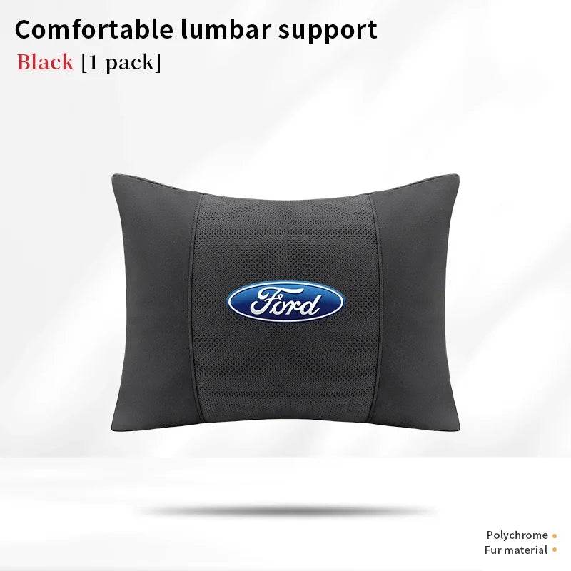 Ford Ventilated Neck Pillow & Lumbar Cushion - Waist Cushion Black