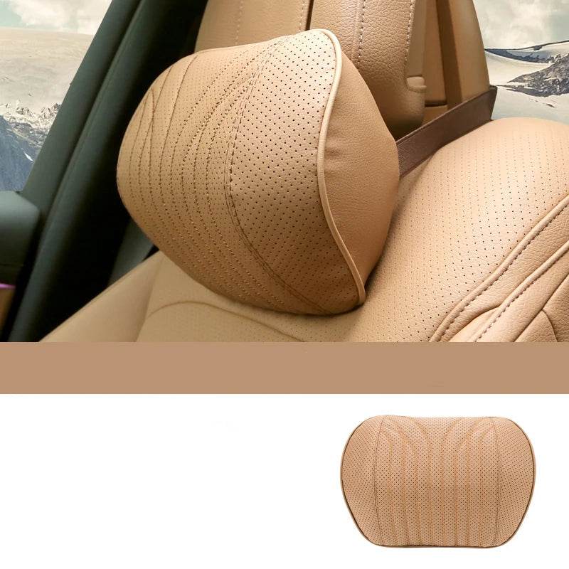 Mercedes-Benz E-Class C/GLC Seat Cushion with Headrest & Lumbar Support - Brown Headrest