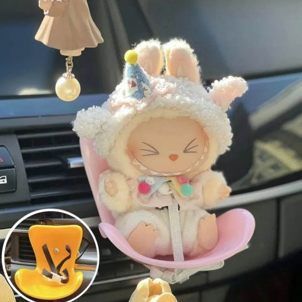 Labubu Car Seat Air Vent Accessory. (Doll Not Included) - White